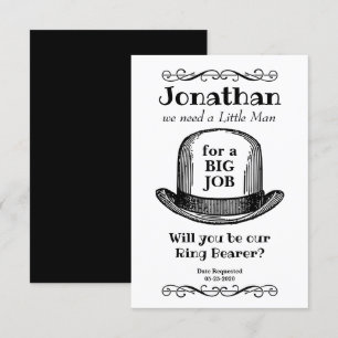 Convites Estilo Vintage Será Você Meu Portador de Aliança