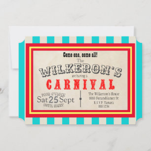Convites Estilos de Grupo de Tema do Carnaval Vintage Cláss