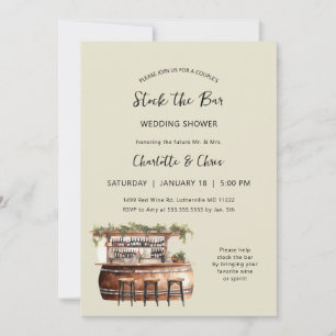 Convites Estoque o chá de casamento dos casais do bar
