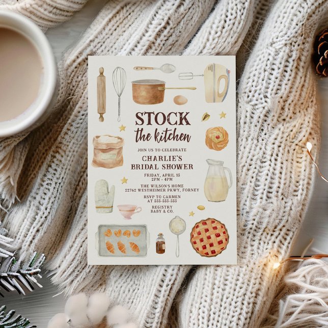 Convites Estoque o Chá de panela da cozinha (Criador carregado)