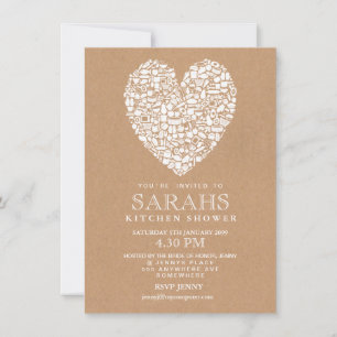 Convites Estoque rústico o partido de chá de panela da