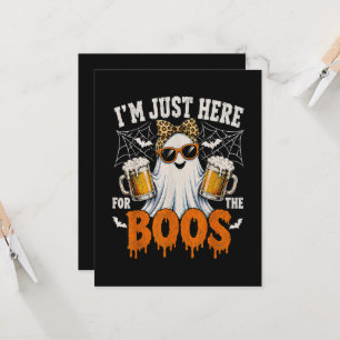 Convites Estou Aqui Apenas para as Vaias Fantasma Divertido