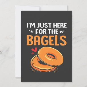 Convites Estou Aqui Apenas pelos Bagels Comida Judaica
