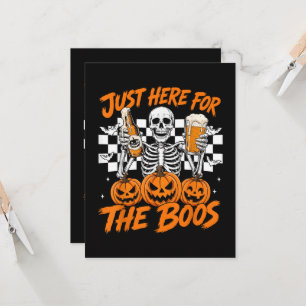 Convites Estou Aqui Só Para Os Vaias Esqueleto de Halloween