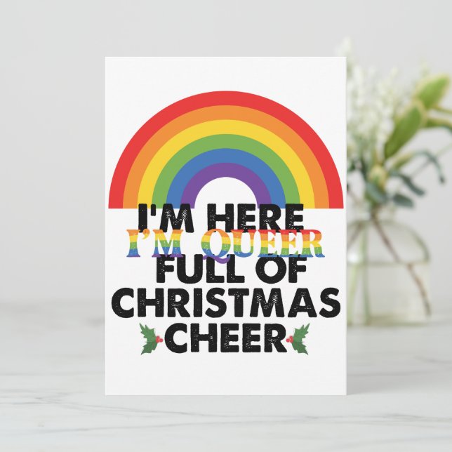 Convites Estou aqui, sou queer e estou cheio de espírito na (Em pé/Frente)