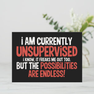 Convites Estou Atualmente Sem Supervisão Sarcástico Humorís