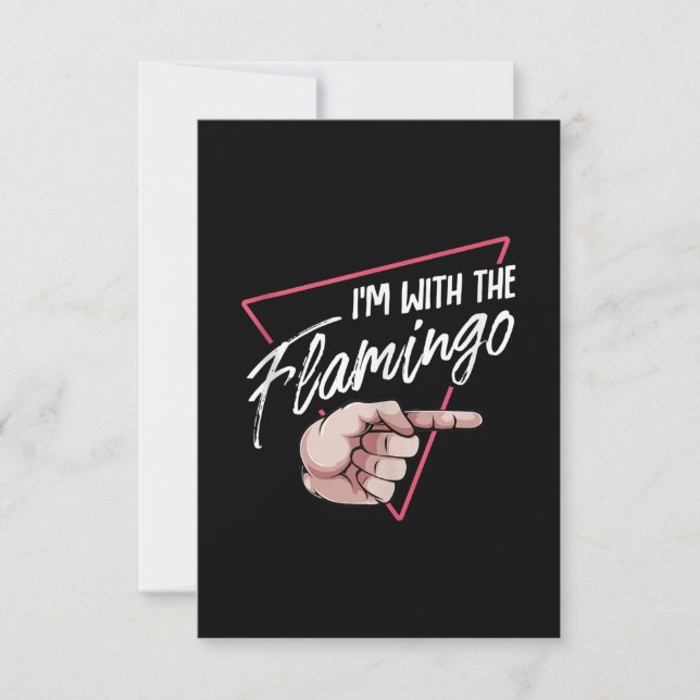 Convites Estou Com Fantasia De Casal De Flamingo No Hallowe (Frente)