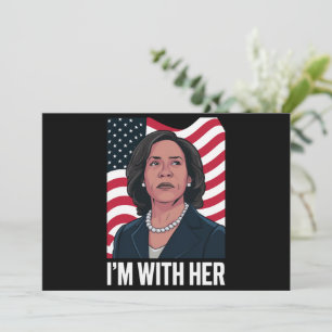 Convites Estou com seu voto em Kamala para 2024, presidente