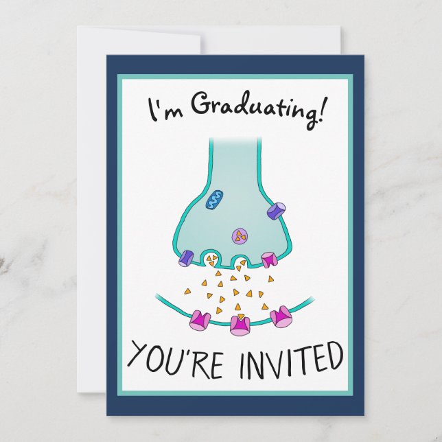 Convites Estou Pensando Neurônio Sinapse (Frente)