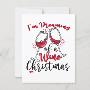 Convites Estou Sonhando Com Um Natal Vinho