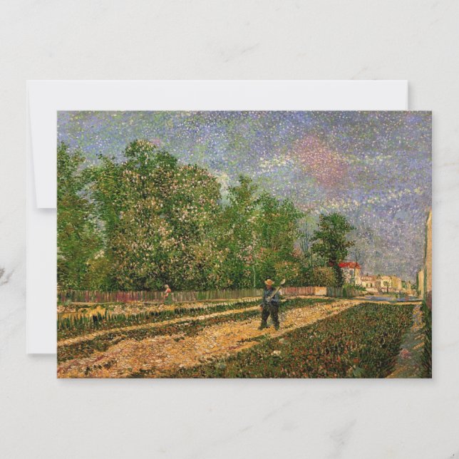 Convites Estrada de Paris com Camponês por Vincent van Gogh (Frente)