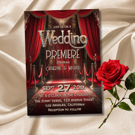 Convites Estreia de Casamento no Tapete Vermelho de Filme d