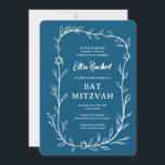 Convites Estrela Botânica Delicada de David Bar Bat Mitzvah<br><div class="desc">Cartão perfeito para anunciar um morcego mitzvah, bar mitzvah ou outra celebração judaica! A mão desenhou uma delicada arte de trama de folha para você! TOTALMENTE PERSONALIZÁVEL! Clique em "Personalizar" acima para editar o texto. Clique em "editar usando a ferramenta design" para ajustar as fontes, cores e posicionamentos e para...</div>