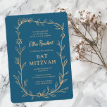 Convites Estrela Botânica Delicada de David Bar Bat Mitzvah<br><div class="desc">Cartão perfeito para anunciar um morcego mitzvah, bar mitzvah ou outra celebração judaica! A mão desenhou uma delicada arte de trama de folha para você! TOTALMENTE PERSONALIZÁVEL! Clique em "Personalizar" acima para editar o texto. Clique em "editar usando a ferramenta design" para ajustar as fontes, cores e posicionamentos e para...</div>