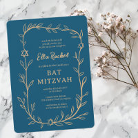 Estrela Botânica Delicada de David Bar Bat Mitzvah