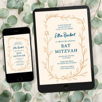 Estrela Botânica Delicada de David Bar Bat Mitzvah