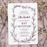 Convites Estrela Botânica Delicada de David Bar Bat Mitzvah<br><div class="desc">Cartão perfeito para anunciar um morcego mitzvah, bar mitzvah ou outra celebração judaica! A mão desenhou uma delicada arte de trama de folha para você! TOTALMENTE PERSONALIZÁVEL! Clique em "Personalizar" acima para editar o texto. Clique em "editar usando a ferramenta design" para ajustar as fontes, cores e posicionamentos e para...</div>