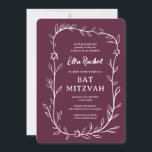 Convites Estrela Botânica Delicada de David Bar Bat Mitzvah<br><div class="desc">Cartão perfeito para anunciar um morcego mitzvah, bar mitzvah ou outra celebração judaica! A mão desenhou uma delicada arte de trama de folha para você! TOTALMENTE PERSONALIZÁVEL! Clique em "Personalizar" acima para editar o texto. Clique em "editar usando a ferramenta design" para ajustar as fontes, cores e posicionamentos e para...</div>
