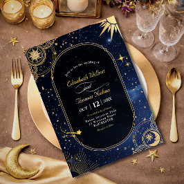 Convites Estrela cadente azul Casamento celestial do sol e 