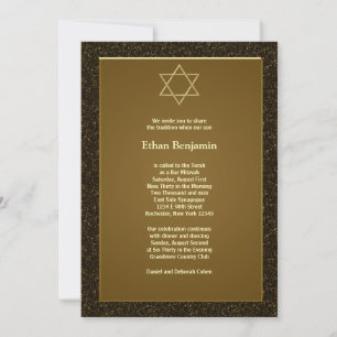 Convites Estrela de Davi Bar Mitzvah de Ouro Preto