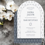 Convites Estrela de David Custom B'nai Bat Bar Mitzvah Arch<br><div class="desc">Cartão perfeito para anunciar um bar mitzvah, bat mitzvah ou outra celebração judaica! Mão fez arte para você! TOTALMENTE PERSONALIZÁVEL! Clique em "Personalizar" acima para editar o texto. Clique em "editar usando a ferramenta design" para ajustar as fontes, as cores e os posicionamentos e para excluir o design do verso,...</div>