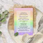 Convites Estrela de David Pastel Ombre Bat Mitzvah<br><div class="desc">Na moda e clássico,  estes Bat Mitzvah Invtions apresentam uma estrela do padrão David sobre um fundo pastel de gradiente do arco-íris e são totalmente personalizáveis para dizer exatamente o que você quer!</div>