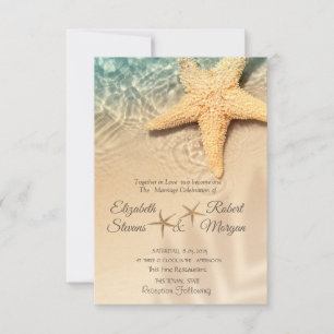 Convites Estrela do Mar Casamento na Praia de Areia