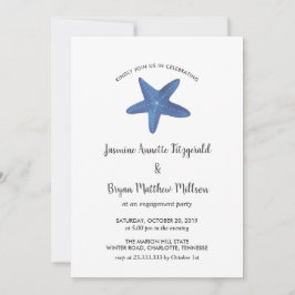 Convites Estrela do mar | Festa de noivado oceânica