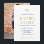 Convites Estrela Elegante, Foto no verso, Bar Mitzvah<br><div class="desc">Use o verso deste convite para adicionar sua foto favorita.</div>