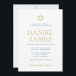 Convites Estrela Elegante, Texto atrás, Bar Mitzvah<br><div class="desc">Use o verso deste convite para adicionar seus detalhes de celebração e resposta.</div>