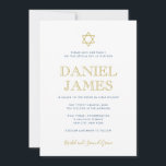Convites Estrela Elegante, Texto atrás, Bar Mitzvah<br><div class="desc">Use o verso deste convite para adicionar seus detalhes de celebração e resposta.</div>