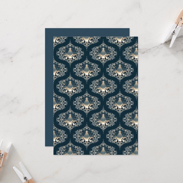 Convites Estrela Imprimível do Meio século Maravilha Ogee (Frente/Verso In Situ)