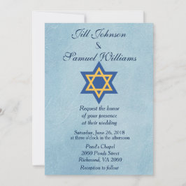 Convites Estrela Judaica de David Wedding