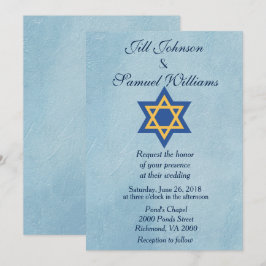 Convites Estrela Judaica de David Wedding