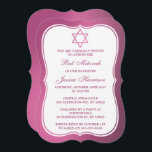 Convites Estrela Judaica Metálica Rosa De David Bat Mitzvah<br><div class="desc">Estes convites podem ser personalizados para qualquer evento judeu sagrado, incluindo o Bar Mitzvah, Bat Mitzvah, Confirmação, Casamento, etc. Adicione seu texto personalizado usando a seção "Editar este modelo de design" ou clique no botão azul "Personalizá-lo" para alterar o estilo e a cor da fonte ou para adicionar uma foto...</div>