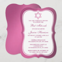 Estrela Judaica Metálica Rosa De David Bat Mitzvah