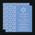 Convites Estrela Judia Branca e Azul de David Bar Mitzvah<br><div class="desc">Estes convites podem ser personalizados para qualquer evento judeu sagrado, incluindo o Bar Mitzvah, Bat Mitzvah, Confirmação, Casamento, etc. Adicione seu texto personalizado usando a seção "Editar este modelo de design" ou clique no botão azul "Personalizá-lo" para alterar o estilo e a cor da fonte ou para adicionar uma foto...</div>