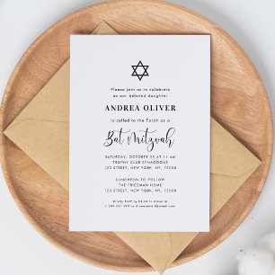 Convites Estrela na moda de David White Bat Mitzvah