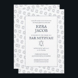 Convites Estrela Simples de David Personalizado B'nai Bat B<br><div class="desc">Cartão perfeito para anunciar um bar mitzvah, bat mitzvah ou outra celebração judaica! Mão fez arte para você! TOTALMENTE PERSONALIZÁVEL! Clique em "Personalizar" acima para editar o texto. Clique em "editar usando a ferramenta design" para ajustar as fontes, as cores e os posicionamentos e para excluir o design do verso,...</div>