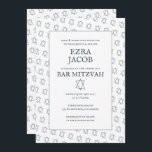 Convites Estrela Simples de David Personalizado B'nai Bat B<br><div class="desc">Cartão perfeito para anunciar um bar mitzvah, bat mitzvah ou outra celebração judaica! Mão fez arte para você! TOTALMENTE PERSONALIZÁVEL! Clique em "Personalizar" acima para editar o texto. Clique em "editar usando a ferramenta design" para ajustar as fontes, as cores e os posicionamentos e para excluir o design do verso,...</div>