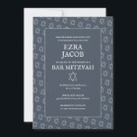 Convites Estrela Simples de David Personalizado B'nai Bat B<br><div class="desc">Cartão perfeito para anunciar um bar mitzvah, bat mitzvah ou outra celebração judaica! Mão fez arte para você! TOTALMENTE PERSONALIZÁVEL! Clique em "Personalizar" acima para editar o texto. Clique em "editar usando a ferramenta design" para ajustar as fontes, as cores e os posicionamentos e para excluir o design do verso,...</div>