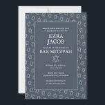 Convites Estrela Simples de David Personalizado B'nai Bat B<br><div class="desc">Cartão perfeito para anunciar um bar mitzvah, bat mitzvah ou outra celebração judaica! Mão fez arte para você! TOTALMENTE PERSONALIZÁVEL! Clique em "Personalizar" acima para editar o texto. Clique em "editar usando a ferramenta design" para ajustar as fontes, as cores e os posicionamentos e para excluir o design do verso,...</div>