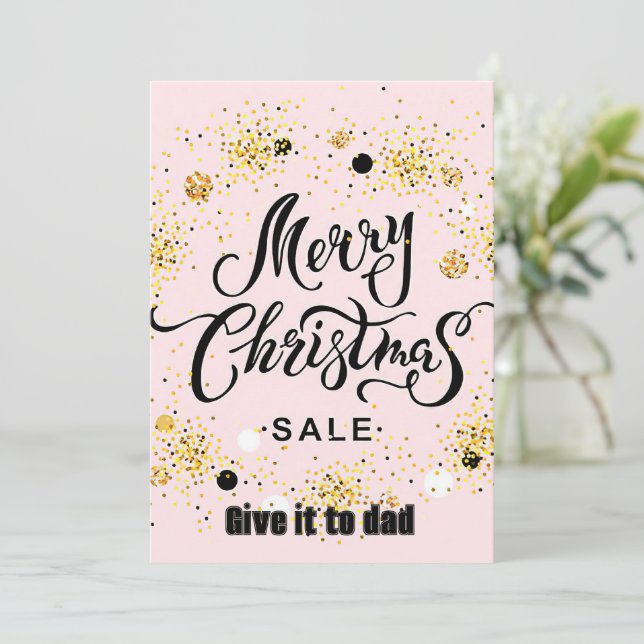 Convites Estrela sortuda dourada, palavra artística preta F (Em pé/Frente)