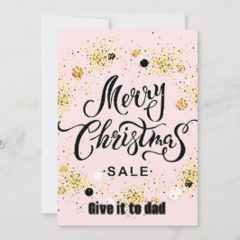 Convites Estrela sortuda dourada, palavra artística preta M