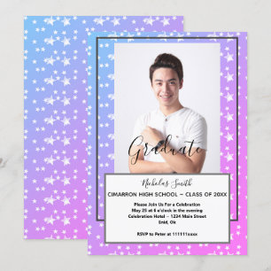 CONVITES ESTRELAS AZUIS MODERNAS FORMANDO MASCULINAS   FEST