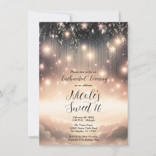 Convites Estrelas Brilhantes e Nuvens Encantadas da Árvore 