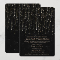 Estrelas Cadentes Brilhantes Noiva Preta Casamento