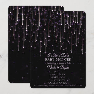 Convites Estrelas Cadentes Espetaculares Um Bebê Estrela Na