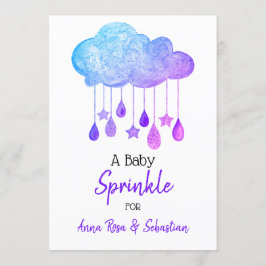 Convites *~* Estrelas Chuva na Nuvem cai Chá de borrão