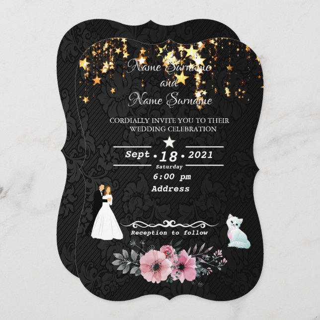 Convites Estrelas da chuva (Frente/Verso)